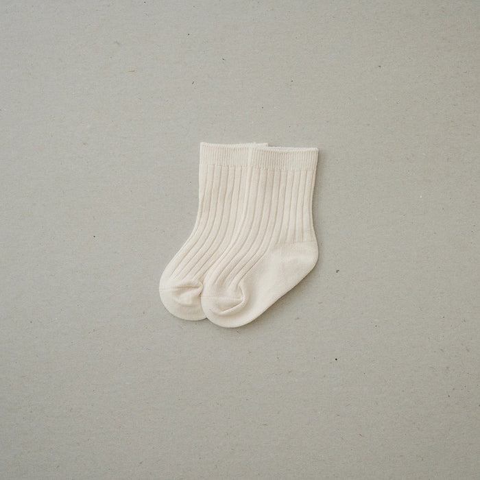 Mebie Baby Socks - Vanilla - 1-3yr