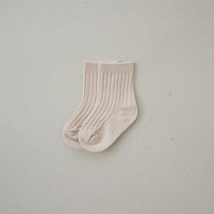 Mebie Baby Socks - Oatmeal - 0-1yr