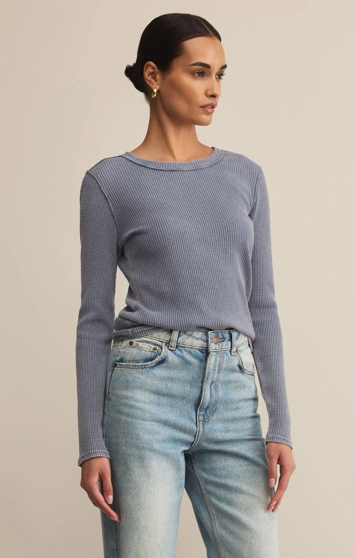 Z Supply Arlet Mini Thermal Top - Storm Cloud