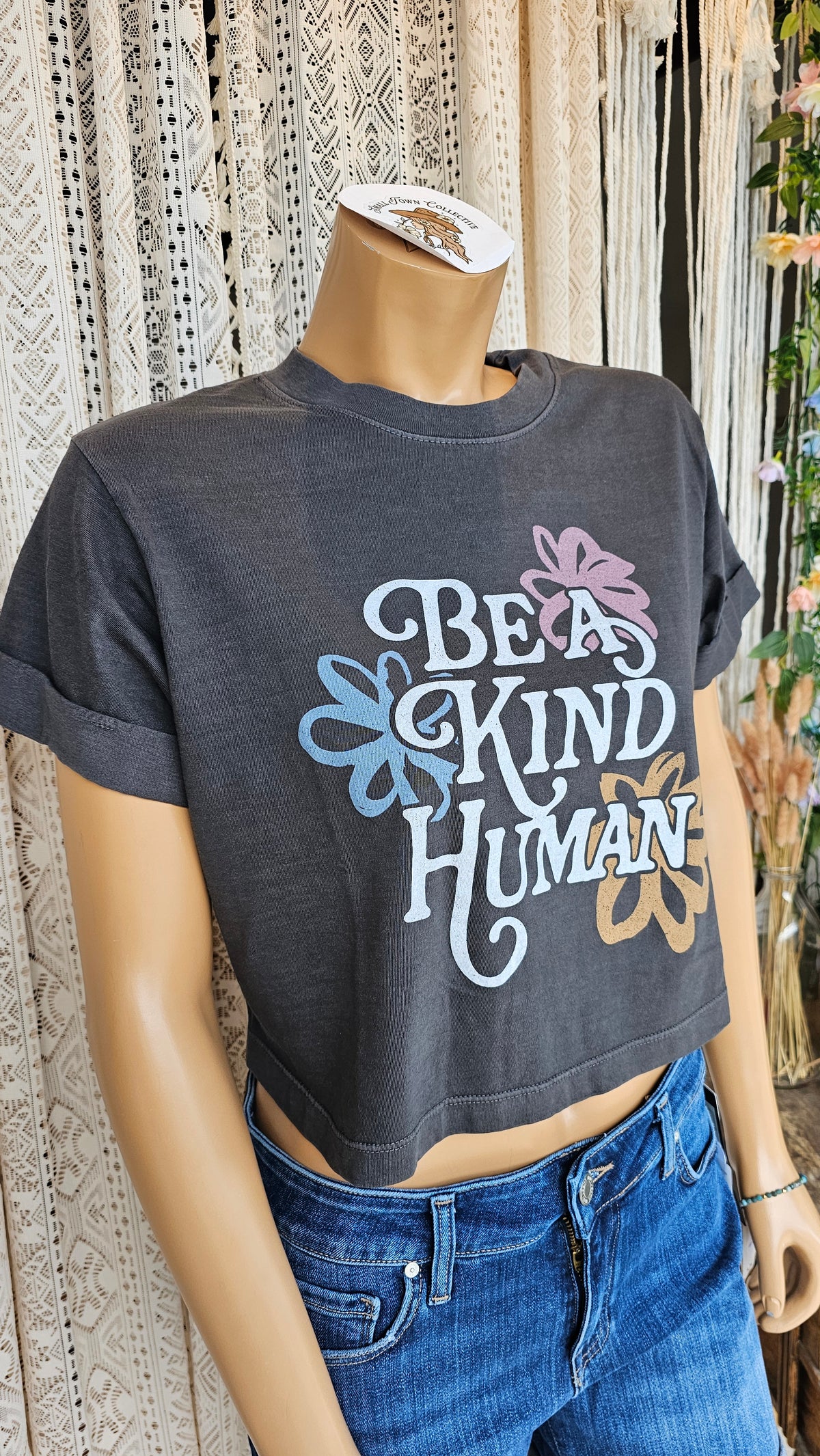 Girl Dangerous Be A Kind Human Crop Tee
