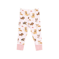 Angel Dear Short Sleeve Loungewear Set-Best Friends Dog - Pink