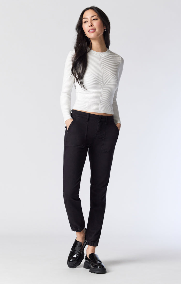 Mavi Ivy Black Twill Cargo Pants