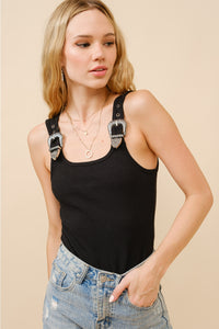 Buckle Up Bodysuit - Black