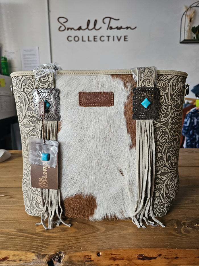 Wrangler Cowhide Turquoise Bag