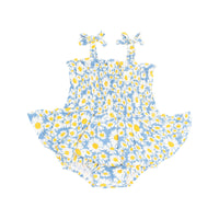 Angel Dear Smocked Bubble with Skirt- Shasta Daisy