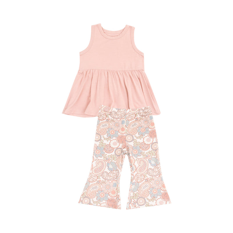 Angel Dear Tank Peplum Top + Baby Bells - Folk Paisley