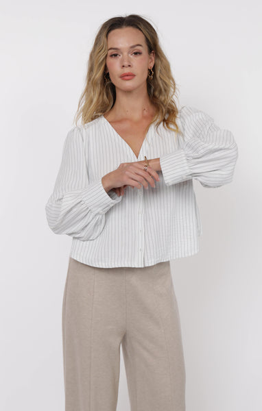 Sage the Label Old Soul Back Detail Button Down Shirt