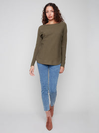 Long Sleeve Sweater- Green