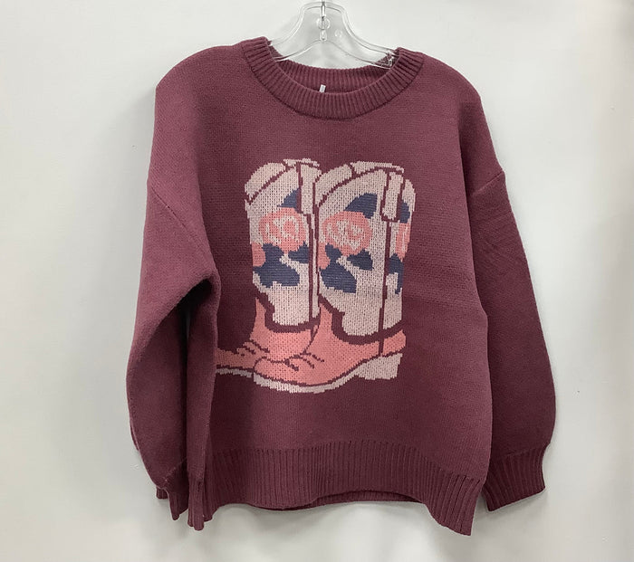 Girl Dangerous Cowboy Boots Sweater