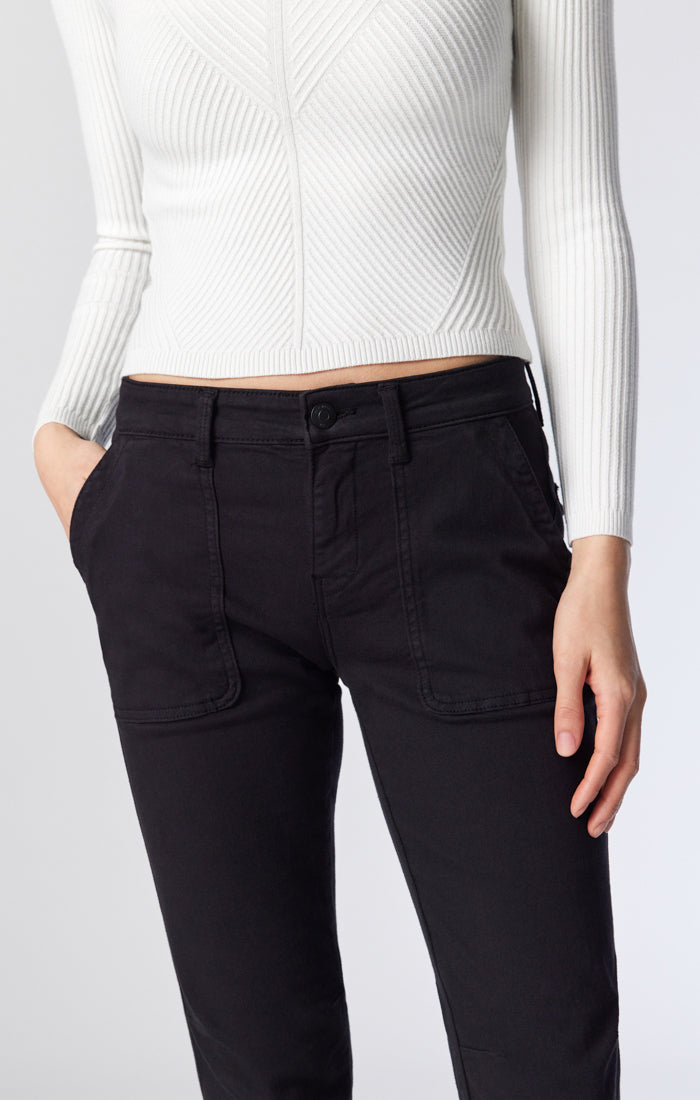 Mavi Ivy Black Twill Cargo Pants