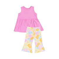 Angel Dear Tank Peplum Top + Baby Bells - Sunny Dahlias