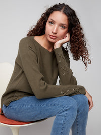 Long Sleeve Sweater- Green