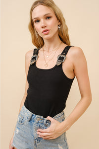 Buckle Up Bodysuit - Black