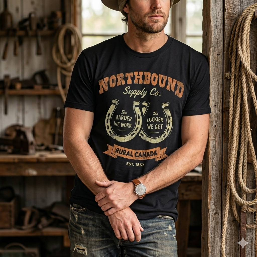 Northbound T Shirt Work Hard Get Lucky