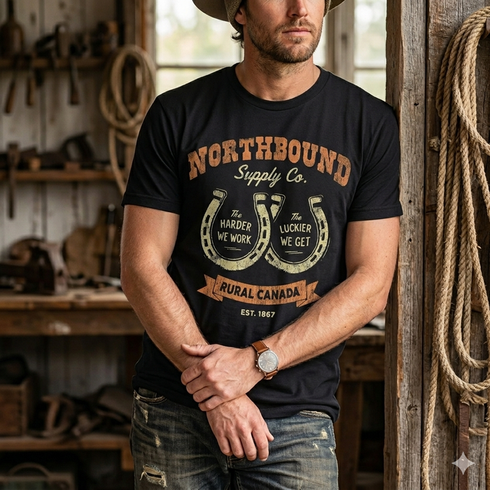 Northbound T Shirt Work Hard Get Lucky