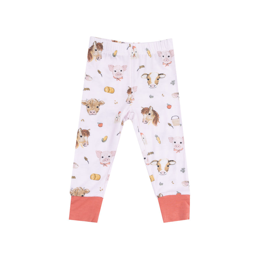 Angel Dear Short Sleeve Loungewear set-Animal Faces - Pink