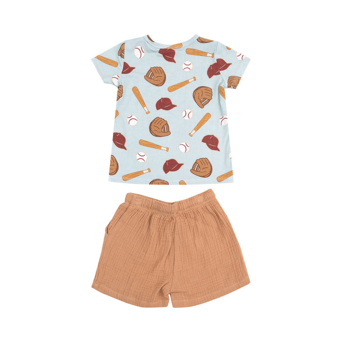 Angel Dear Crew Neck Tee and Short-Baseball
