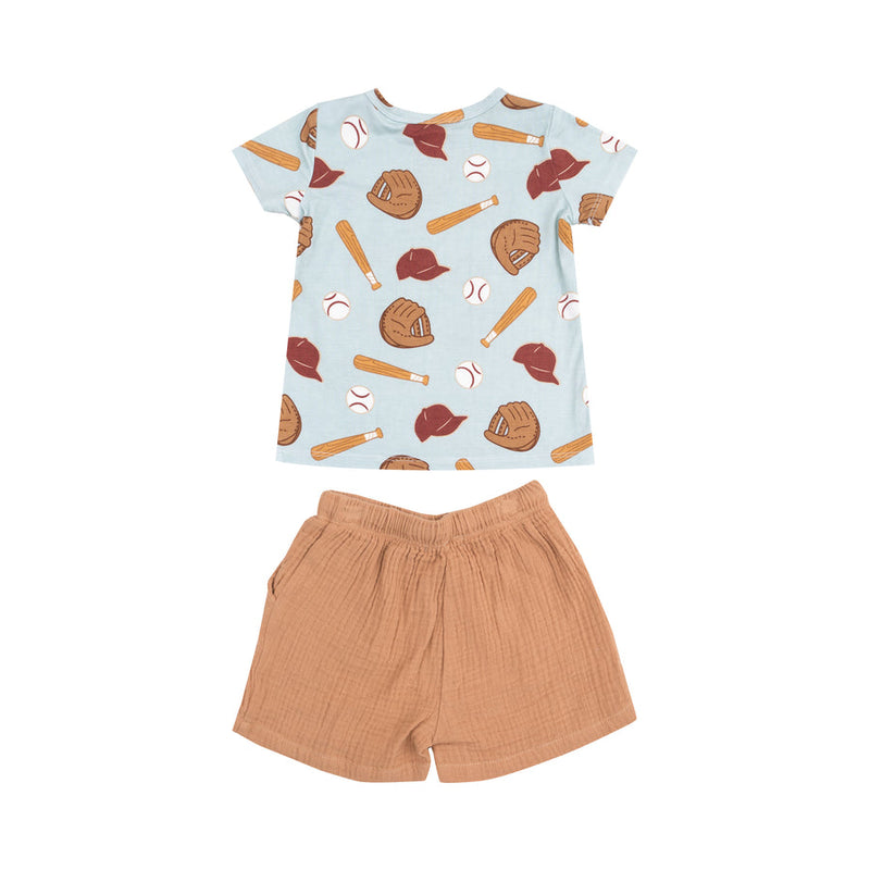 Angel Dear Crew Neck Tee and Short-Baseball