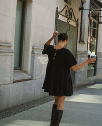 Brunette the Tiered Dress - Black