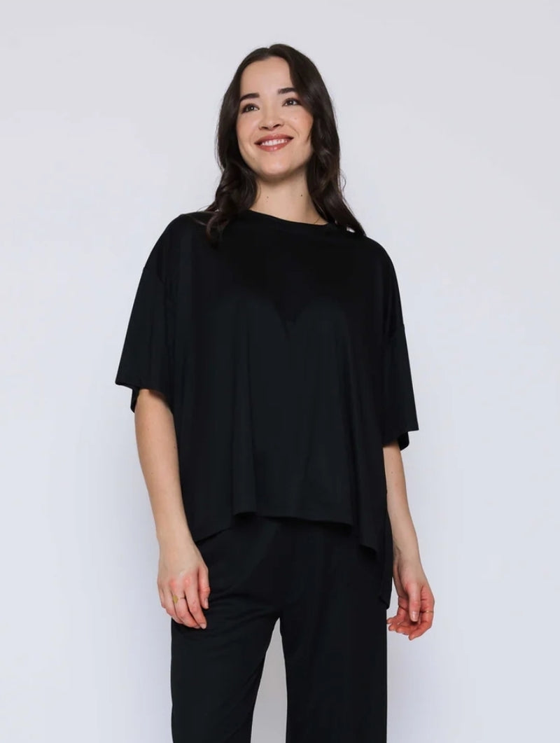 Serena-Oversized Tee BLACK