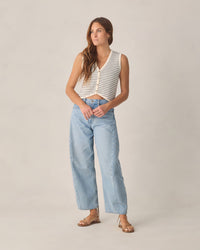 Rylee & Cru Knit Vest - Marine Stripe