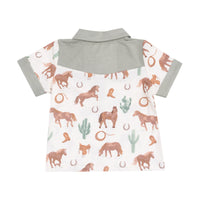 Angel Dear Cowboy Polo and Short Set - Western Horses