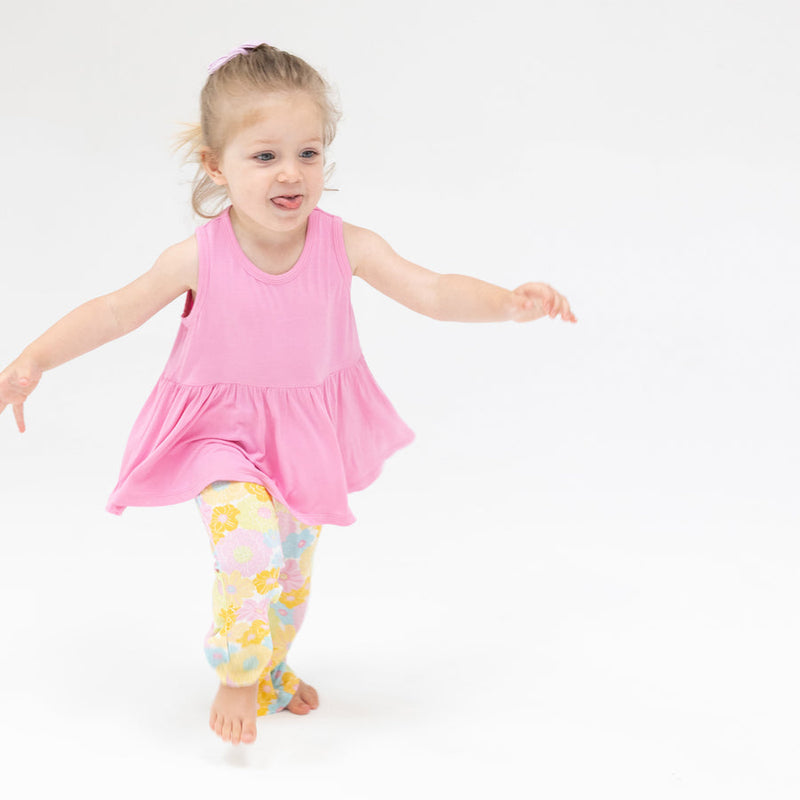 Angel Dear Tank Peplum Top + Baby Bells - Sunny Dahlias
