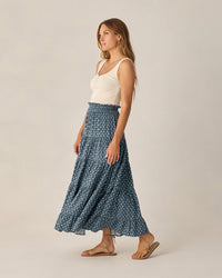 Rylee & Cru Ruffle Tiered Maxi Skirt Ditsy
