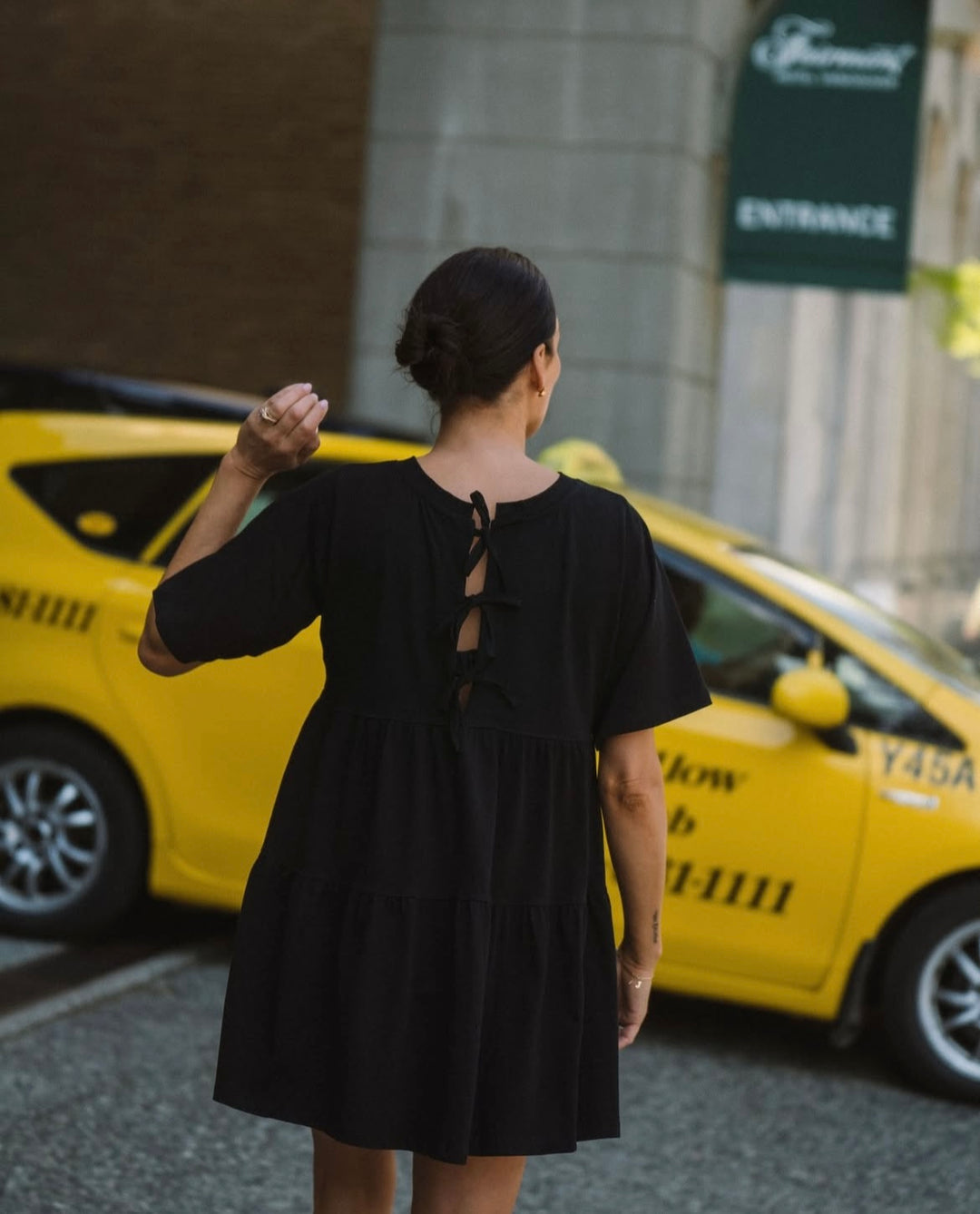 Brunette the Tiered Dress - Black