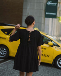 Brunette the Tiered Dress - Black