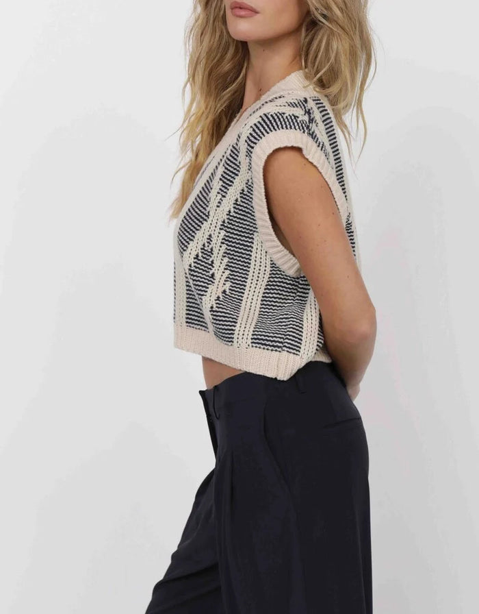 Macy Two Tone Sweater Vest