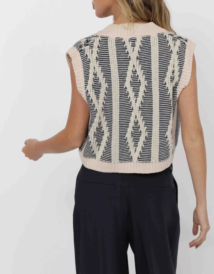 Macy Two Tone Sweater Vest