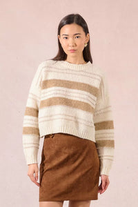 Ladies cropped Knitted Sweater