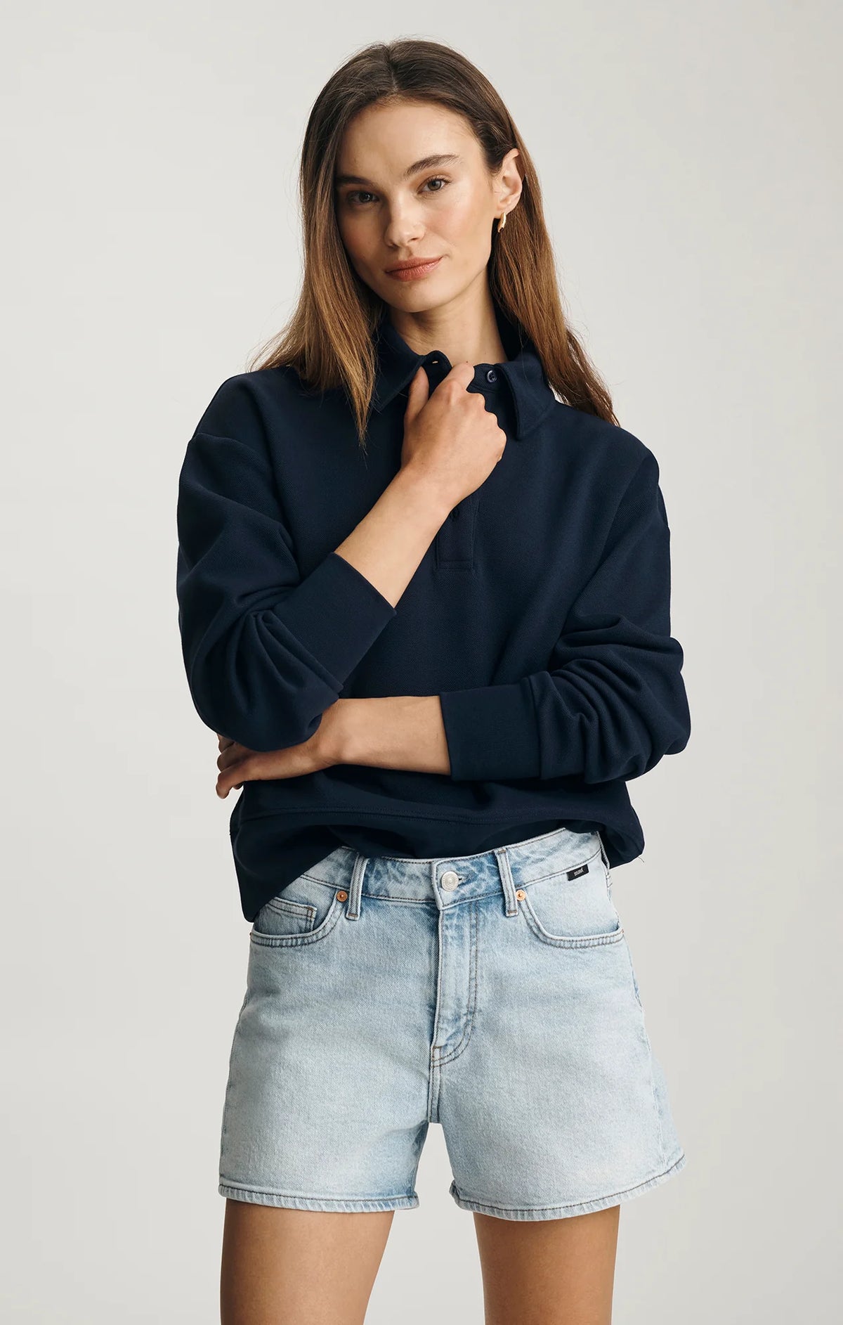 Mavi-Shorts Heidi Light Brushed Classic Blue