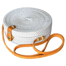 Load image into Gallery viewer, Round Rattan Bag (White)
