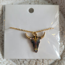 Load image into Gallery viewer, Wonderland Steer Skull Necklace
