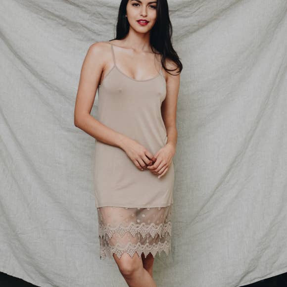 Lace Slip Dress Extenders-Mocha