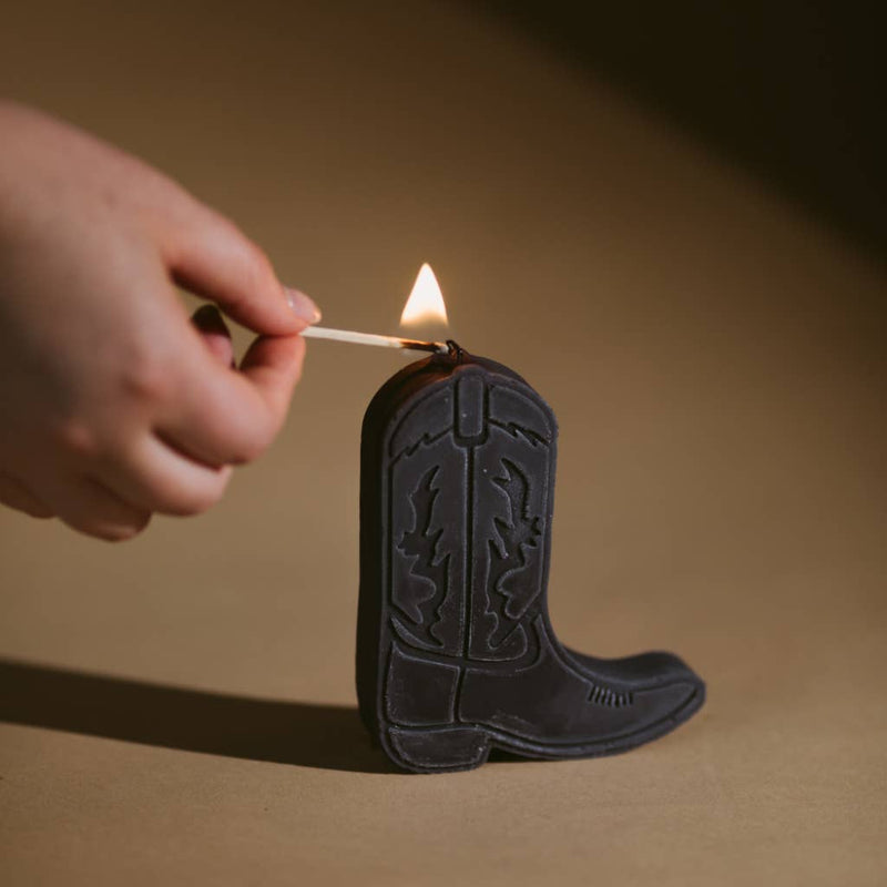 Cowboy Boot Candle - Midnight