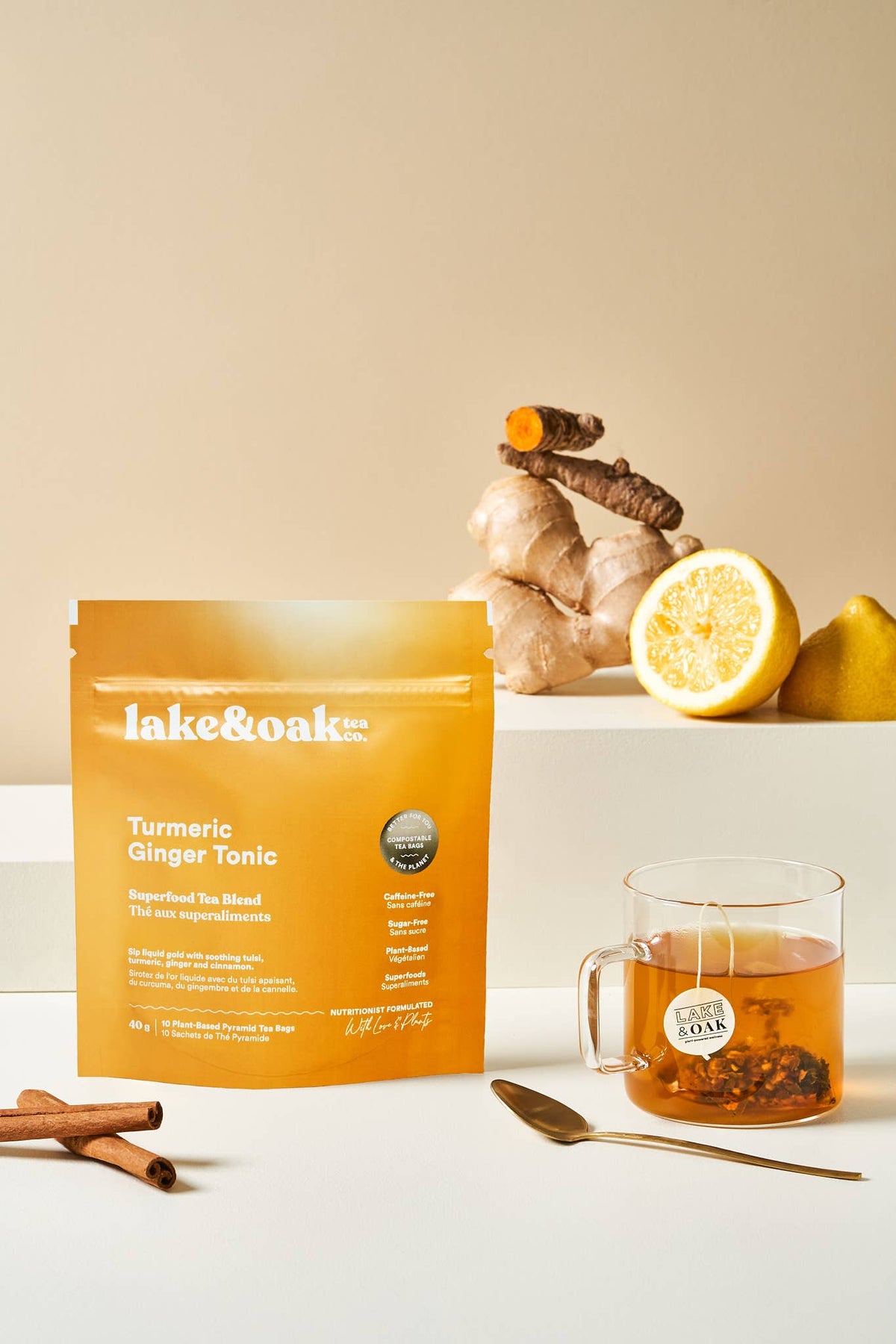 Lake & Oak Tea Co. - Turmeric Ginger Tonic - Superfood Tea