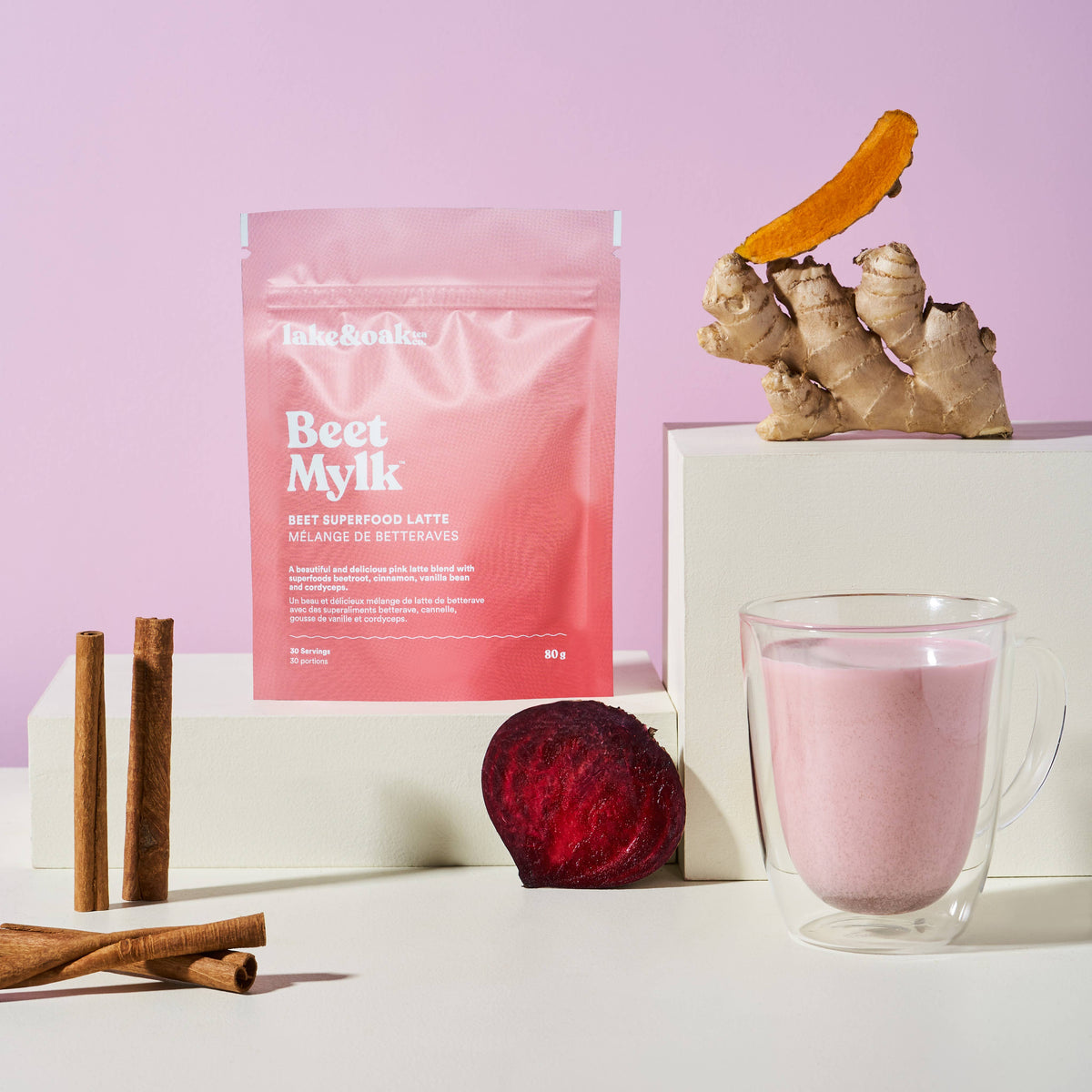 Lake & Oak Tea Co. - Beet Mylk - Superfood Latte Blend: Retail Pouch