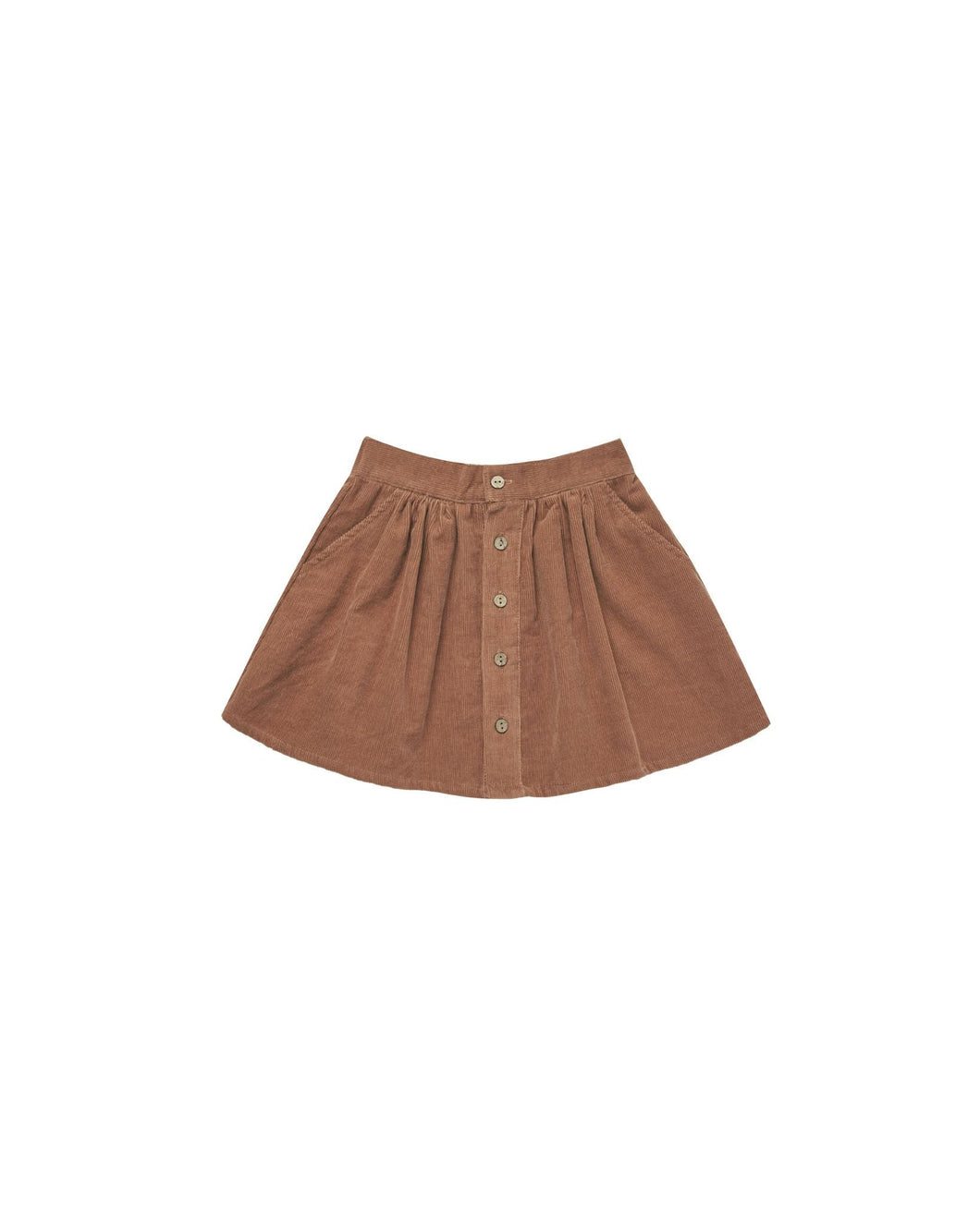 Rylee and Cru Button Front Mini Skirt- Spice