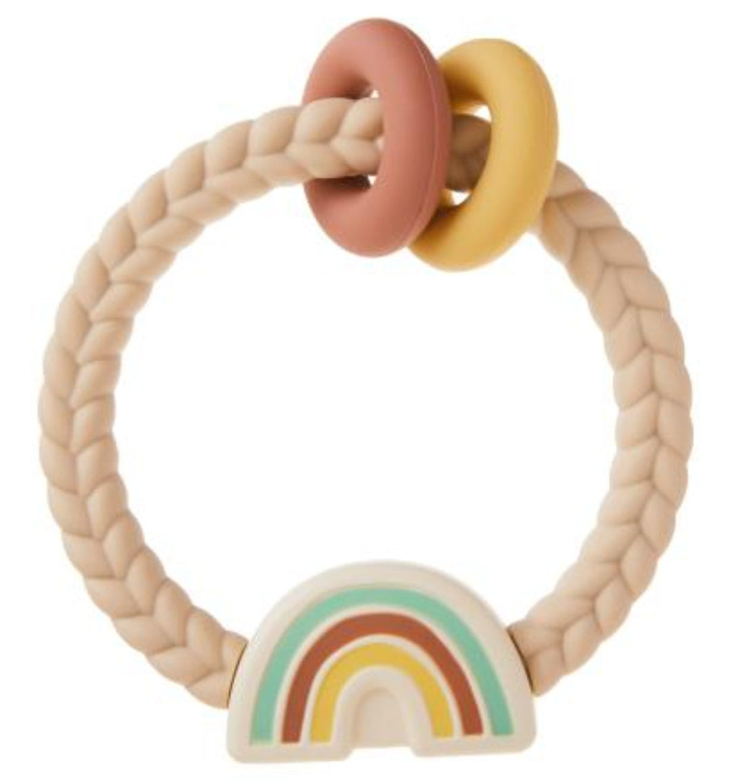 Ritzy Rattle Silicone Teether Rattle Rainbow