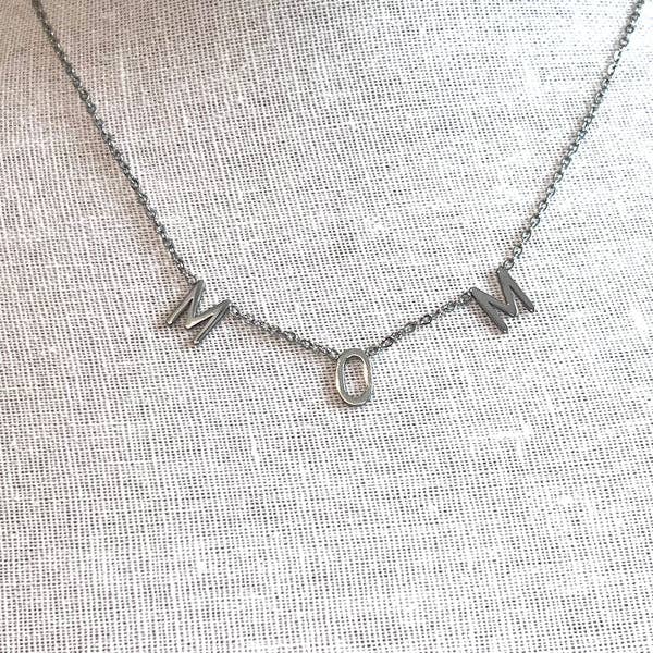 Mom Necklace Silver