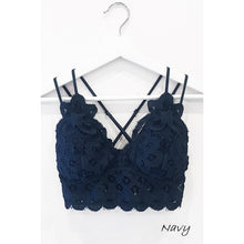 Load image into Gallery viewer, Lacey Bralette Plus - Rose, Navy, Lilac
