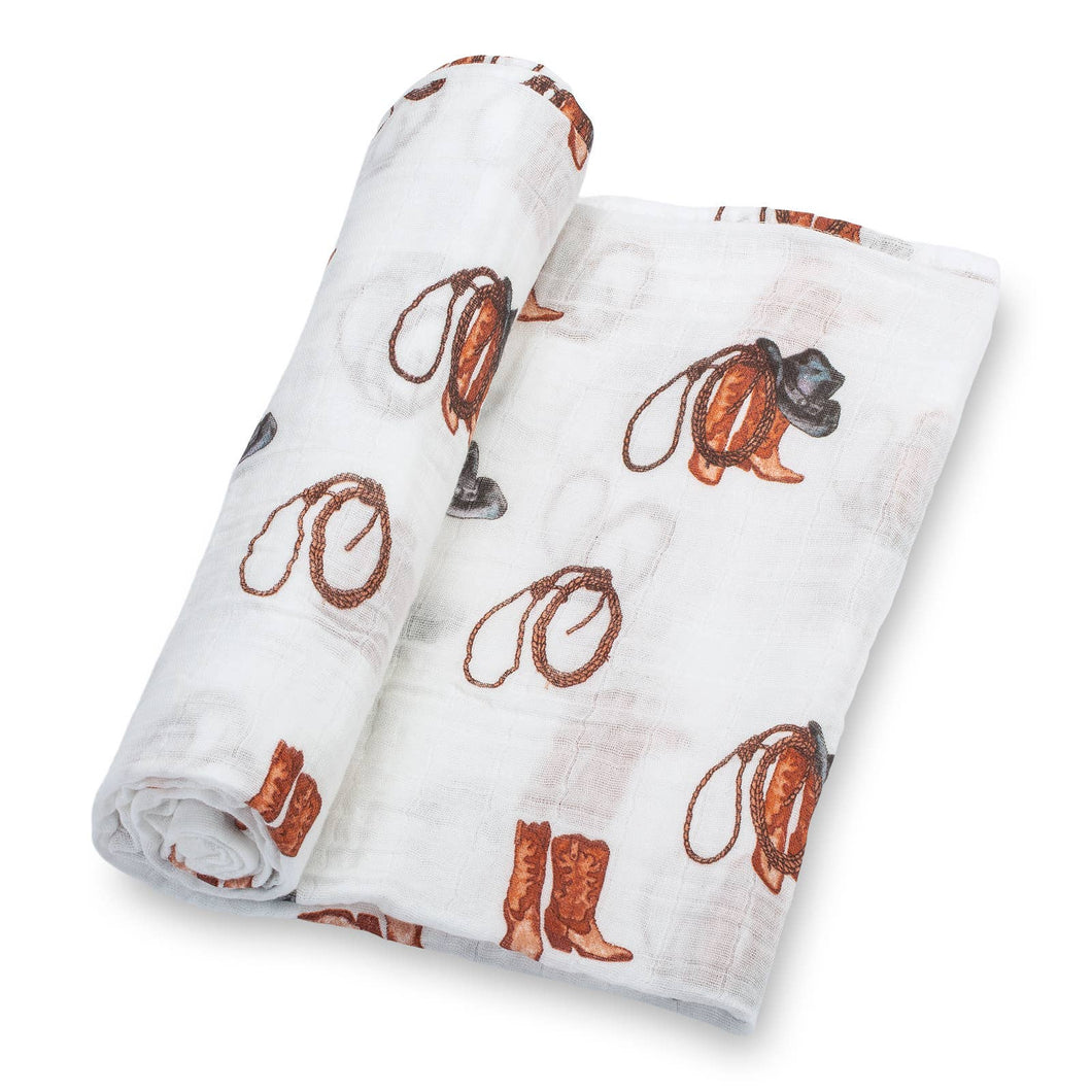 Better in Boots Swaddle Blanket