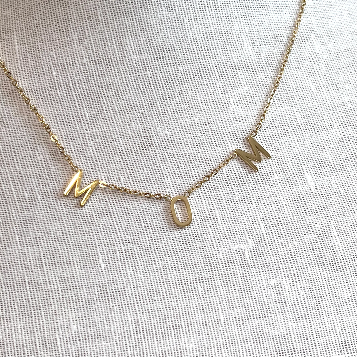 Mom Necklace Gold