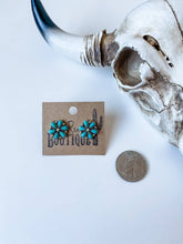 Load image into Gallery viewer, Mini Flower Studs - Turquoise
